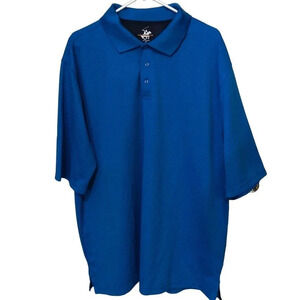 Beverly Hill Polo Club Blue Polo Golf T Shirt Mens Plus Size 2XLT